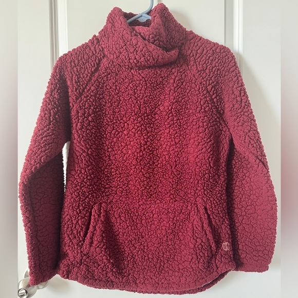 Balance Athletica Sweaters - Balance Size Small Cozy Maroon Sherpa Pullover Sweater